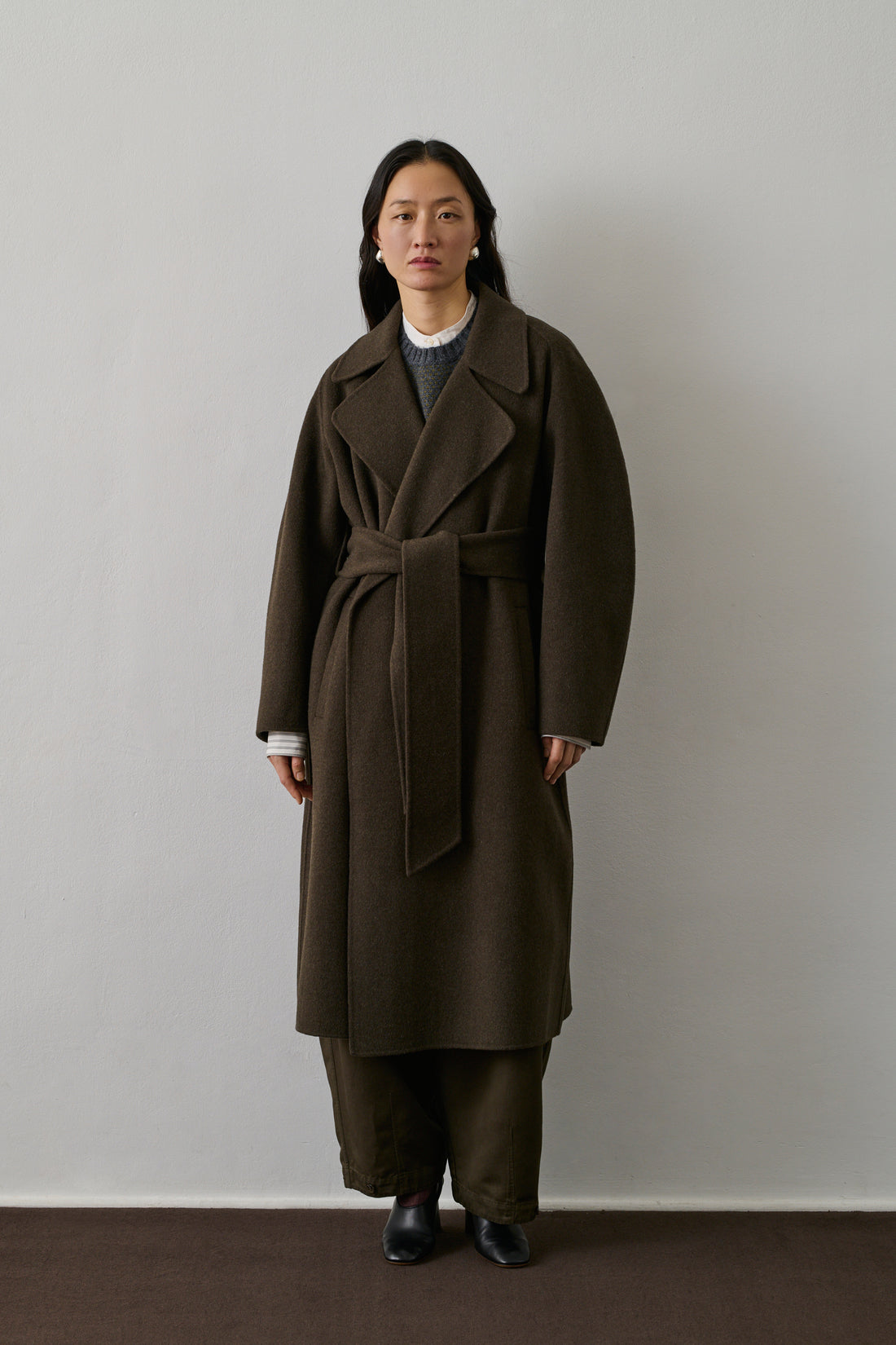 Manteau Harvard - Kaki Brun - Laine - Femme