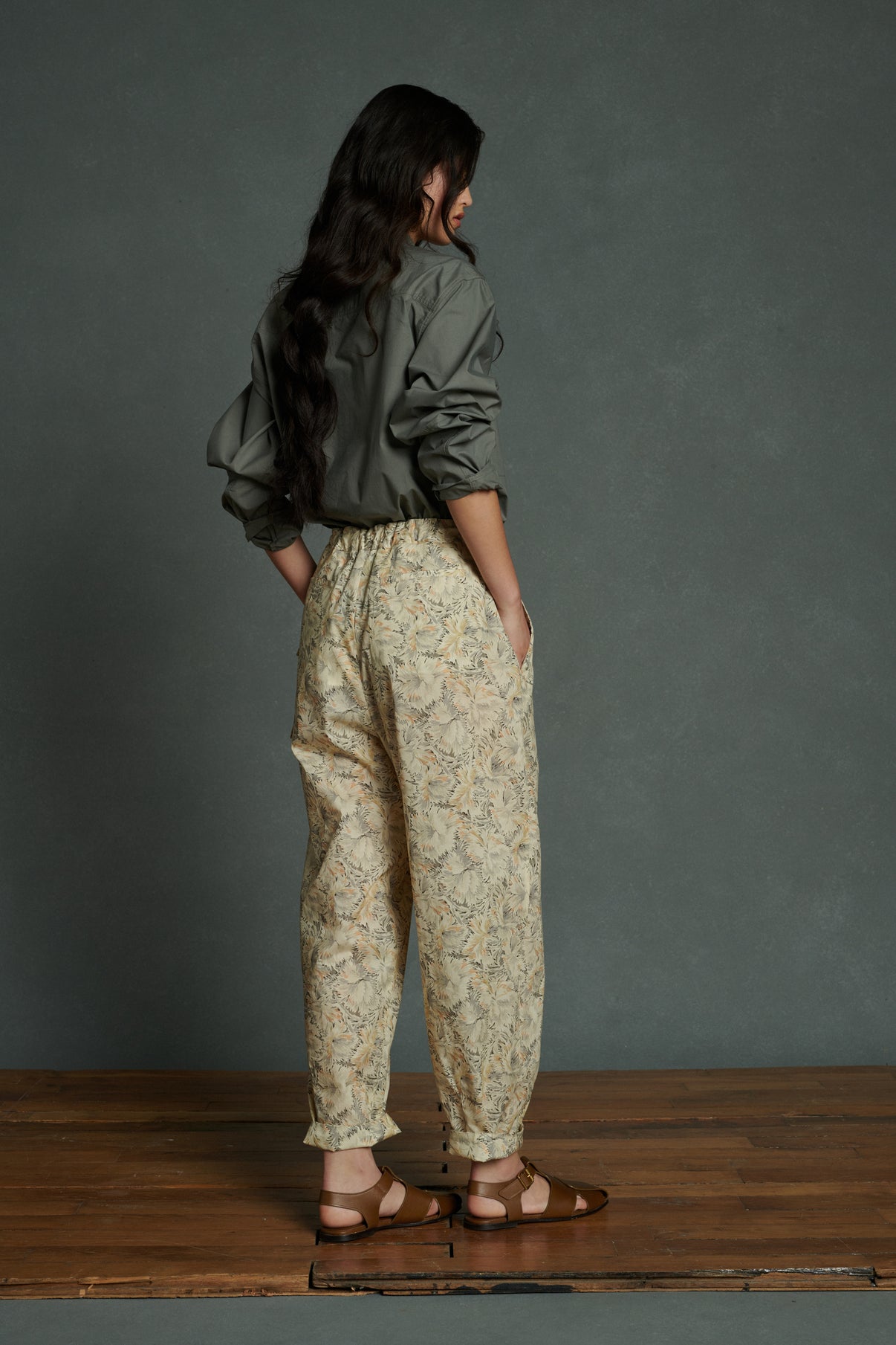 Pantalon Andreas - Beige/Gris - Coton - Femme vue 2