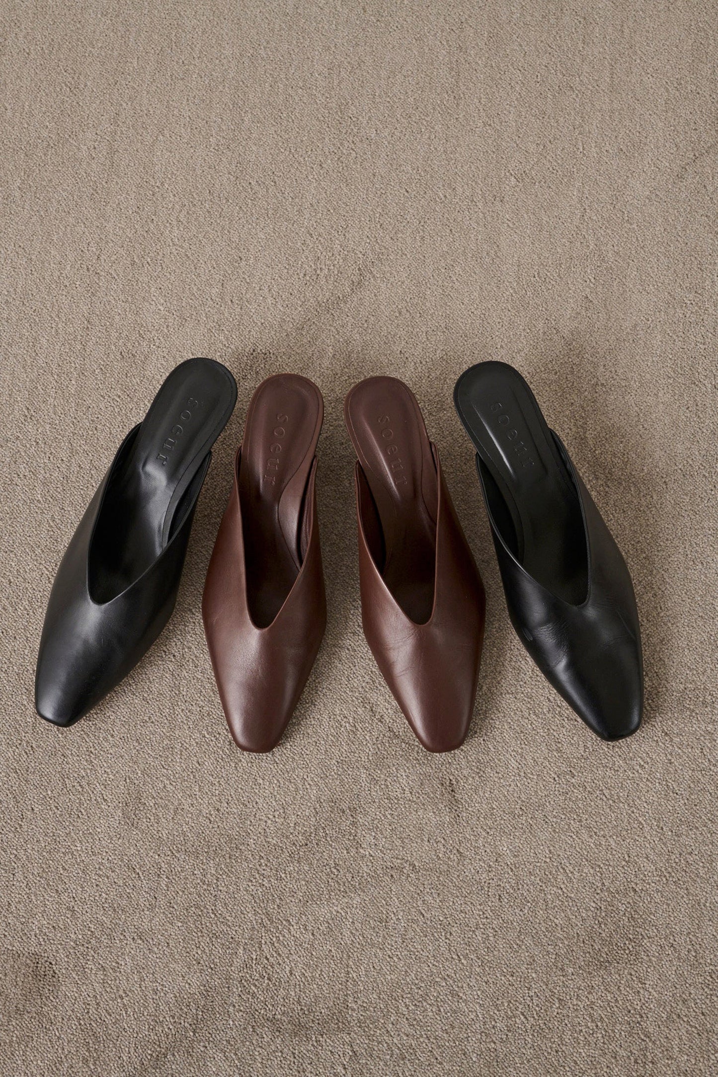 Mules Amalie - Marron - Cuir - Femme