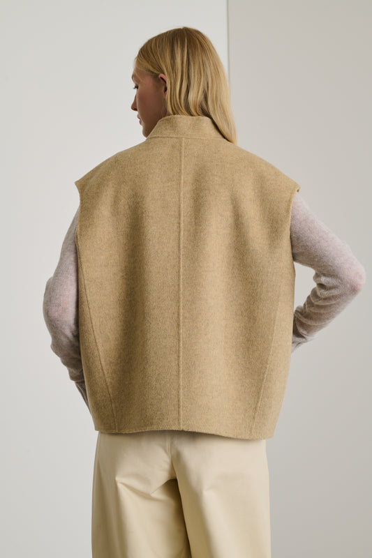 Blouson Adeline - Beige Chiné - Laine - Femme