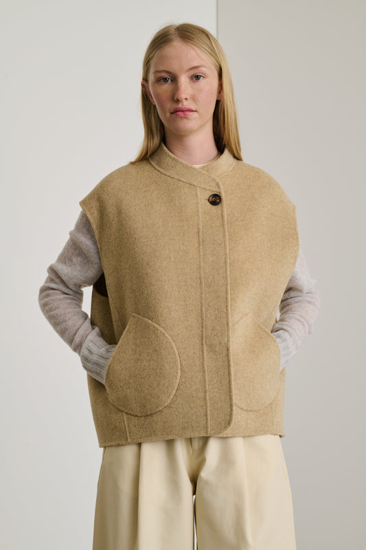 Blouson Adeline - Beige Chiné - Laine - Femme