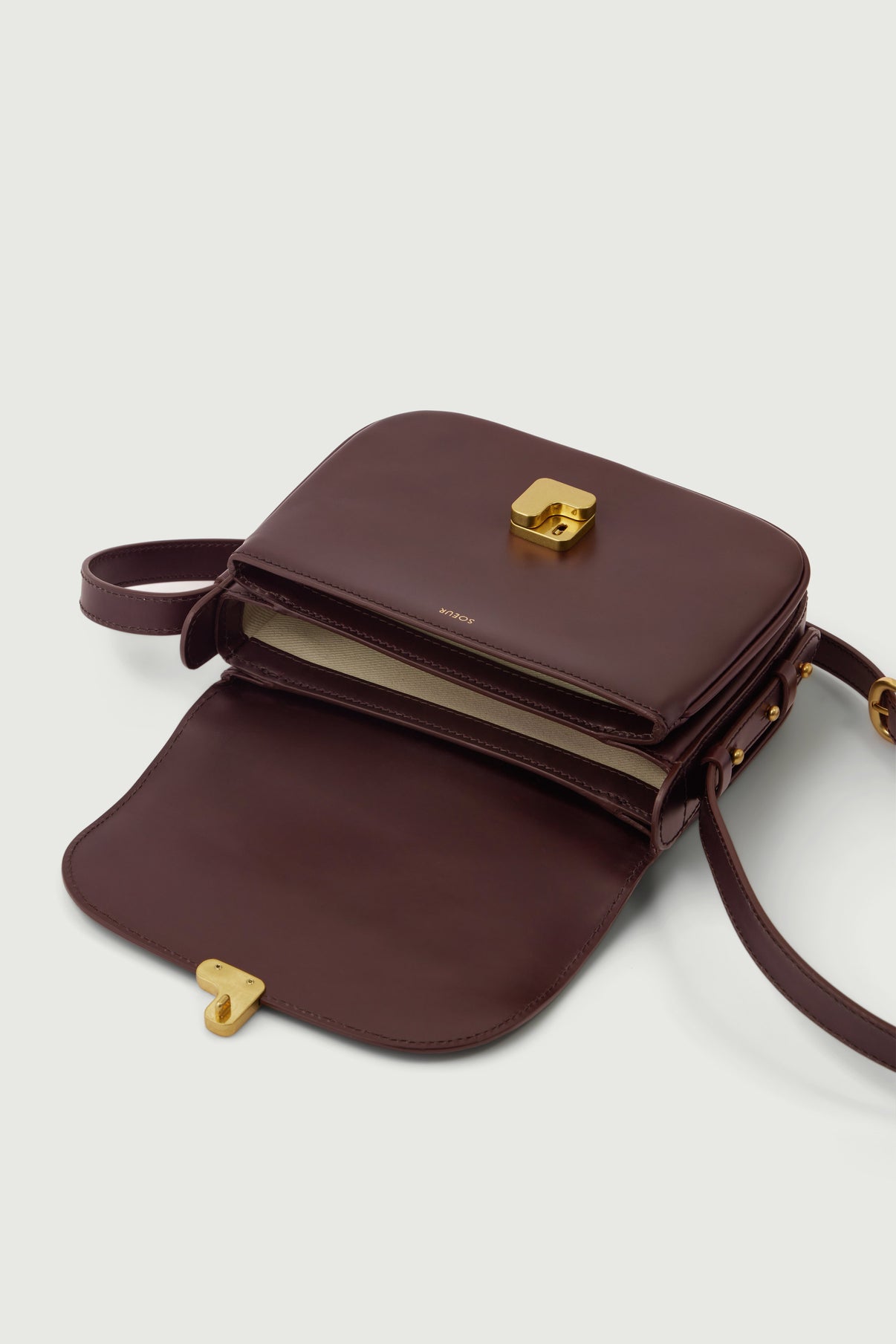 Sac Bellissima Mini - Bordeaux Foncé - Cuir - Femme vue 5